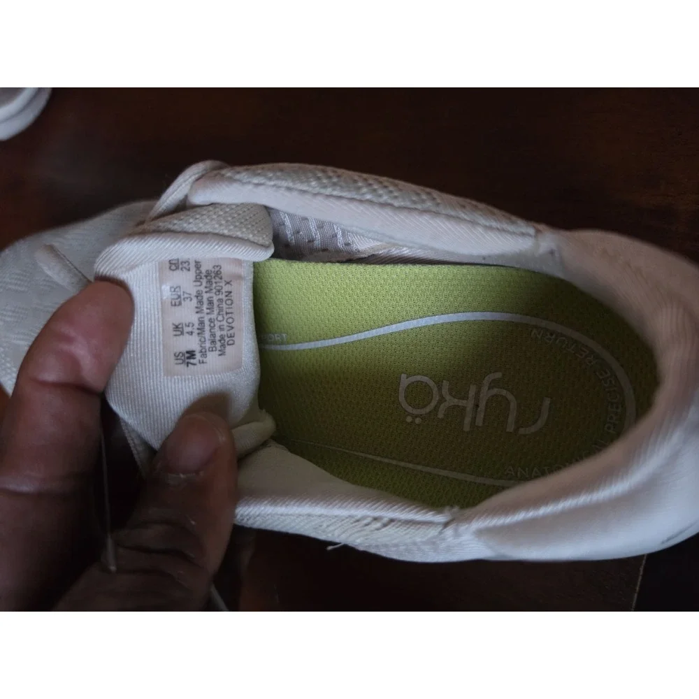 Ryka Devotion X Women's Beige Mesh Lace Up Athletic Sneakers Size 7